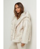 Fausse fourrure Léna ivoire
