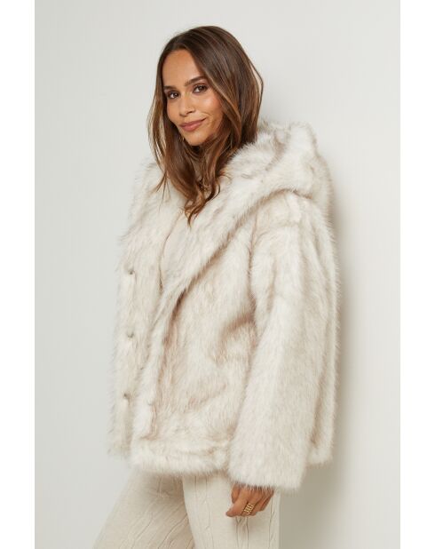 Fausse fourrure Léna ivoire