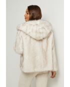 Fausse fourrure Léna ivoire