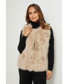 Pelliccia sintetica beige Paloma