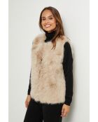 Pelliccia sintetica beige Paloma