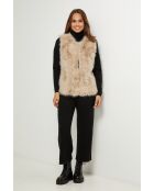 Pelliccia sintetica beige Paloma