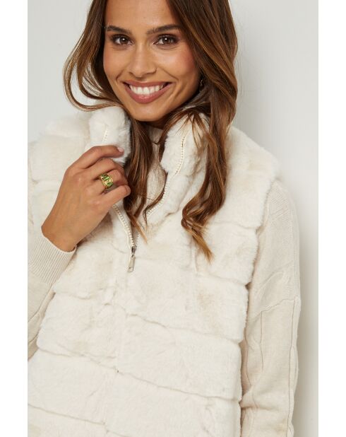 Fausse fourrure Lucie beige