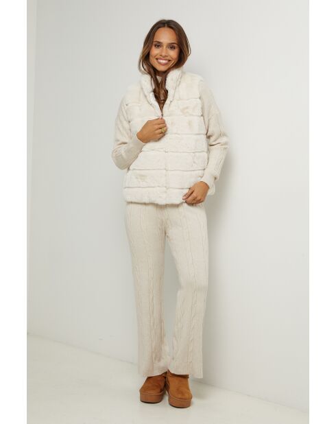 Fausse fourrure Lucie beige
