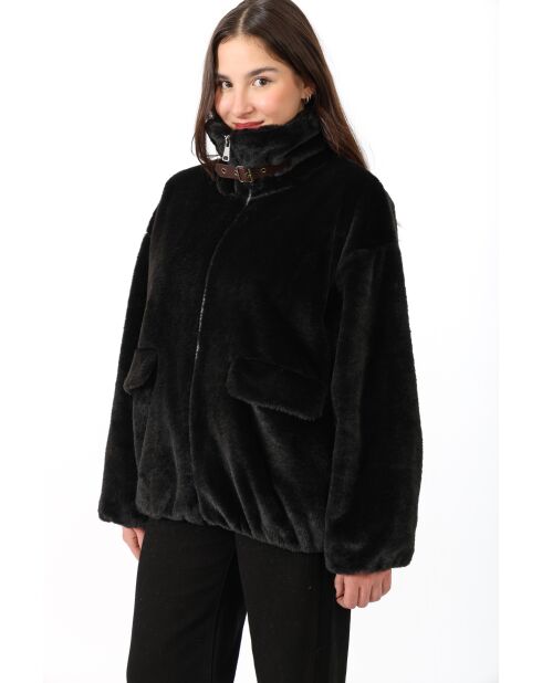 Fausse fourrure Helena noire