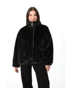 Fausse fourrure Helena noire