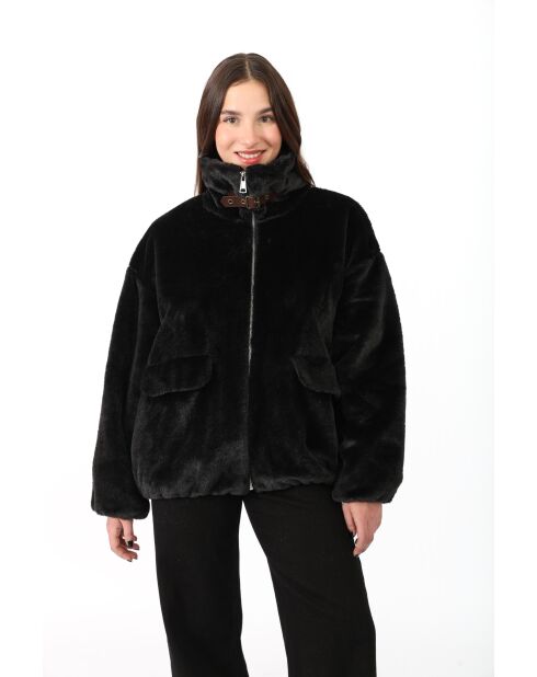 Fausse fourrure Helena noire