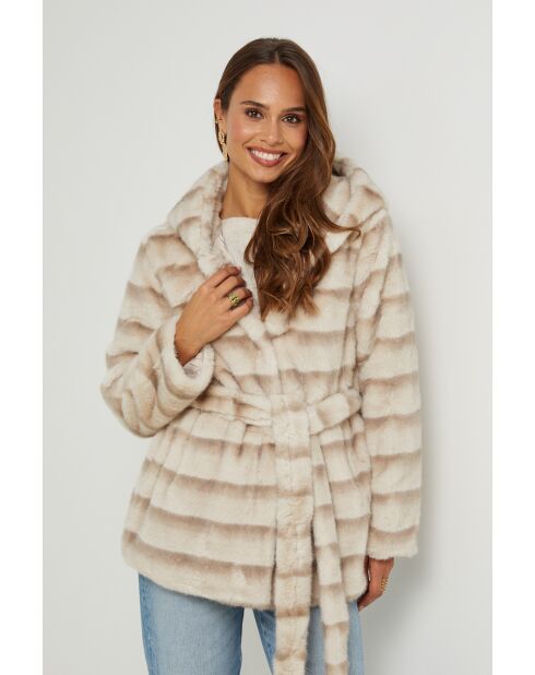 Pelliccia sintetica crema Lucette