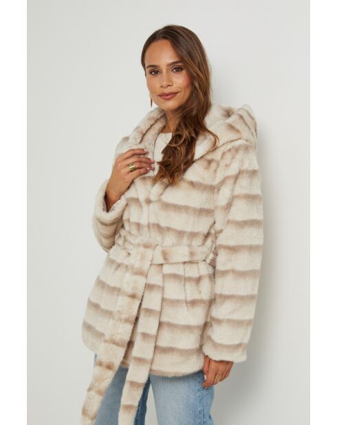 Pelliccia sintetica crema Lucette