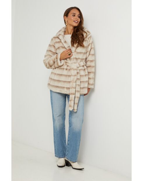 Pelliccia sintetica crema Lucette