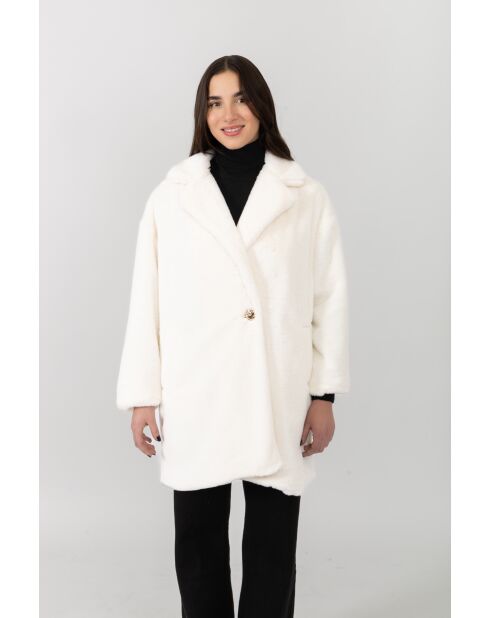 Fausse fourrure Hermine écrue