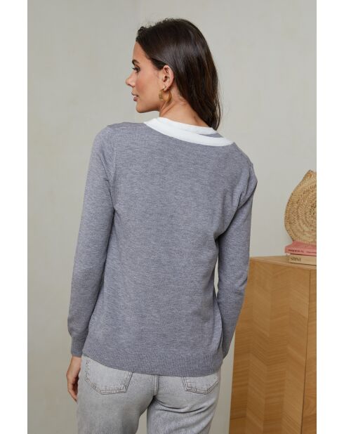 Grijze trui- en broekset Elona