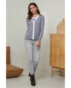 Grijze trui- en broekset Elona