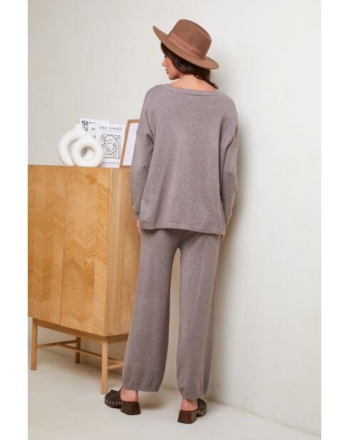 Ensemble Pull & Pantalon Soléna Taupe