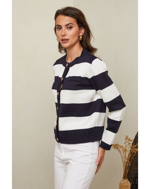 Milena Navyweiße Jacke