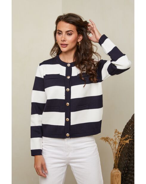 Milena Navyweiße Jacke