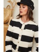 Milena Schwarz-Beige Jacke