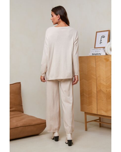 Ensemble Pull & Pantalon Soléna Beige