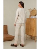 Elvyna Beige set met trui en broek