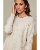 Elvyna Beige set met trui en broek