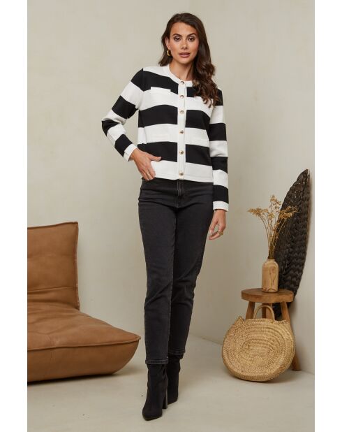 Milena Schwarz-Weiße Jacke