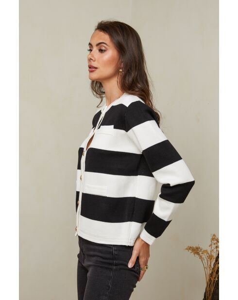 Milena Schwarz-Weiße Jacke