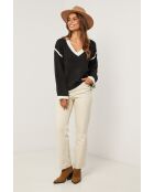 Maglione Sienna bianco e nero