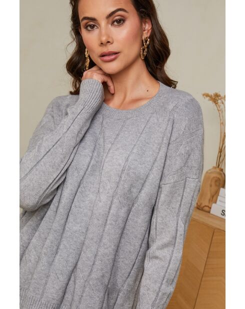 Elvyna Grijze set met trui en broek