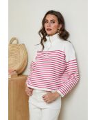 Ivana Weißer rosafarbener Pullover