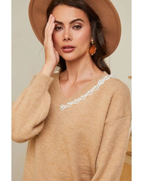 Raylia Camel Pullover
