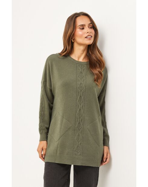Lyris Khakifarbener Pullover