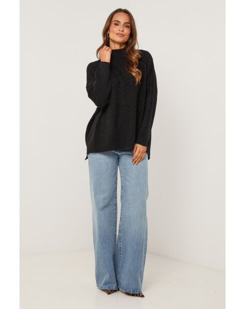 Schwarzer Pullover Naelis