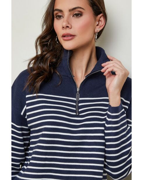 Pull Ivana Marine Blanc