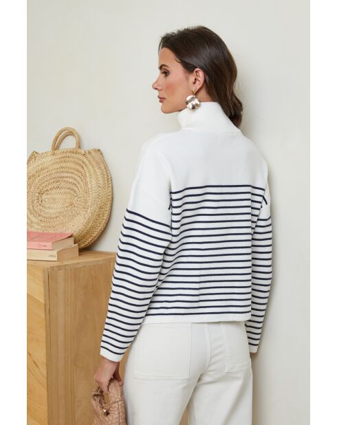 Pull Ivana Blanc Marine