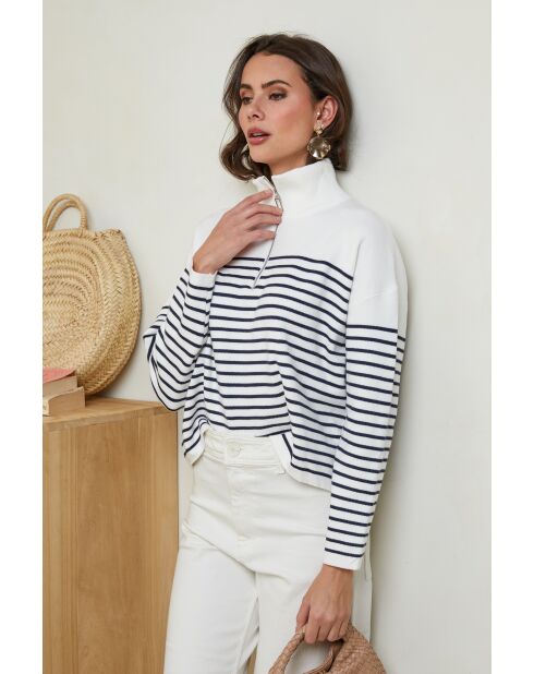 Pull Ivana Blanc Marine