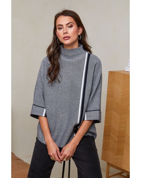 Zwart/grijze Mira sweater