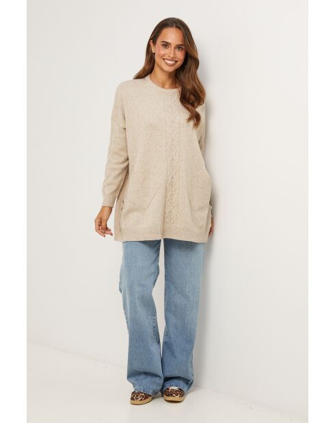 Lyris Taupe-Pullover