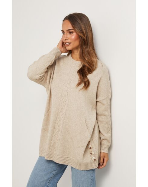 Lyris Taupe-Pullover