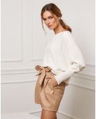 Pull Jackson en Cachemire mélangé écru