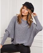 Jersey Jackson en mezcla de punto gris oscuro