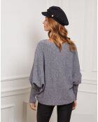 Jersey Jackson en mezcla de punto gris oscuro