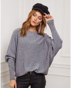 Jersey Jackson en mezcla de punto gris oscuro