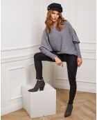 Jersey Jackson en mezcla de punto gris oscuro