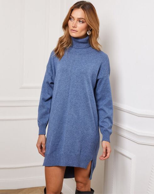 Robe en Cachemire mélangé Abufera indigo