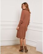 Robe Eclose en Cachemire mélangé camel
