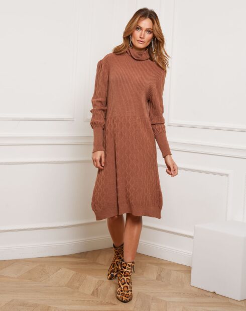 Abito Eclose in misto cashmere color cammello