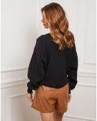 Pull Burny en Cachemire mélangé noir