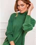 Robe Landreau en Cachemire mélangé verte