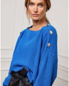 Pull Burny en Cachemire mélangé bleu roi