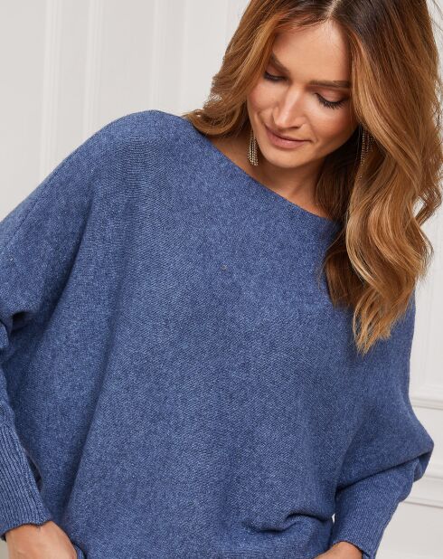 Pull Jackson en Cachemire mélangé indigo